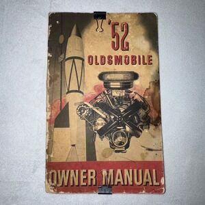 1952 Oldsmobile Car Owner Manual Vintage Auto Guide Rocket Engine Illustration‎
